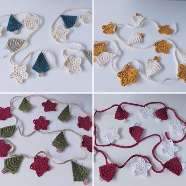 Handmade Crochet Christmas Garland