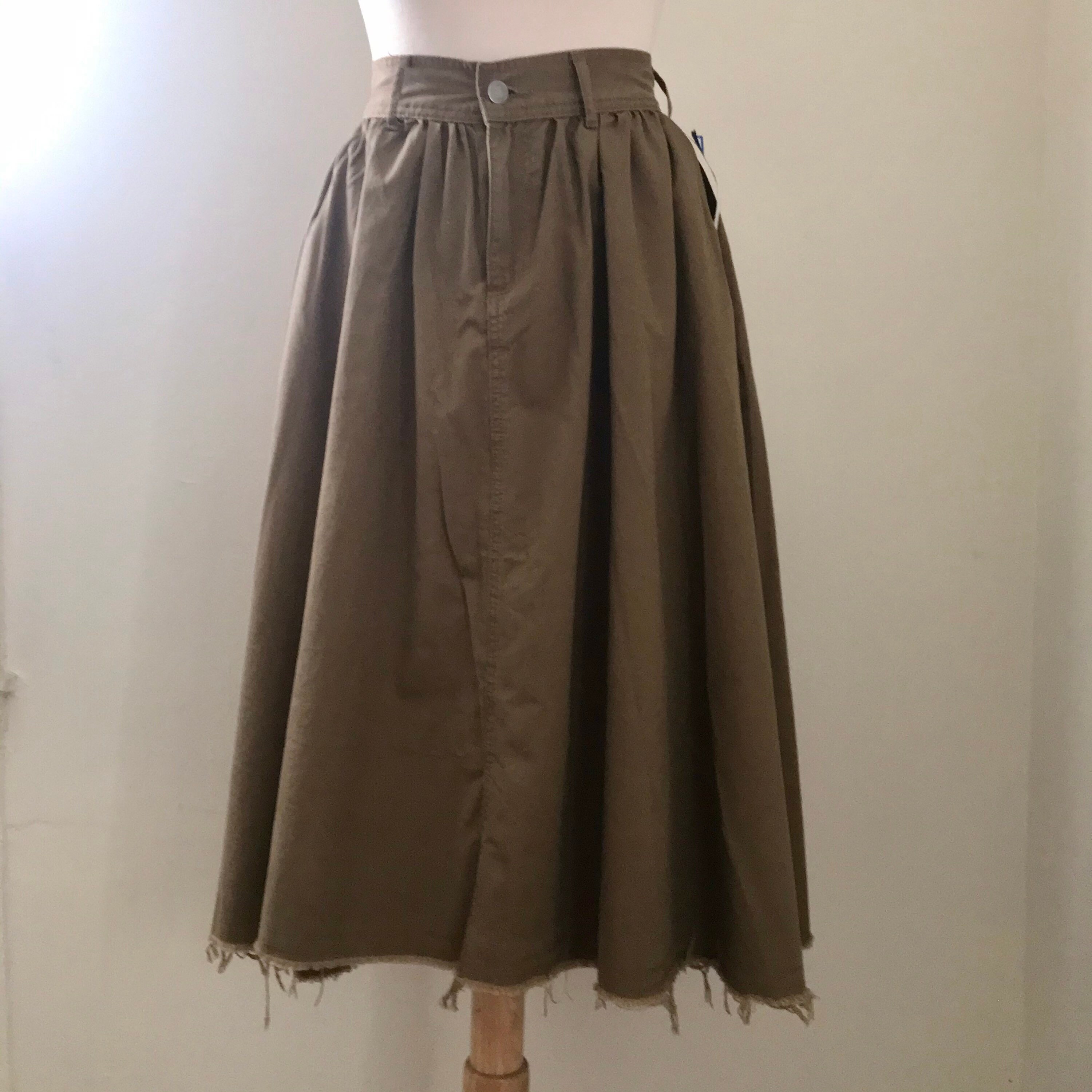 Brown khaki skirt cheap