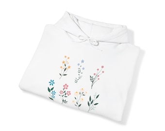Bloemen | Kleurrijke bloemen - Unisex zwaar sweatshirt met capuchon