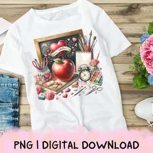 Lehrer Valentine PNG für Sublimation, Valentines Lehrer PNG, Klassenzimmer Valentine, Lehrer Shirt Valentine PNG