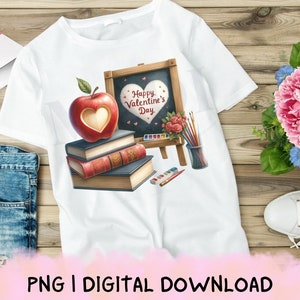Leraar Valentine PNG voor sublimatie, Valentines leraar PNG, klas Valentijn, leraar shirt Valentine PNG