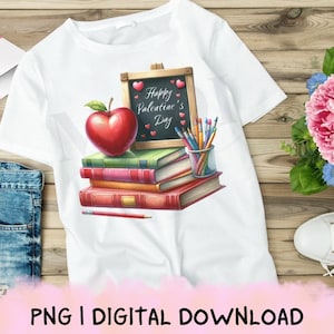 Lehrer Valentine PNG für Sublimation, Valentines Lehrer PNG, Klassenzimmer Valentine, Lehrer Shirt Valentine PNG
