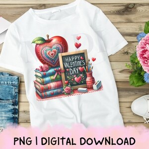Lehrer Valentinstag PNG für Sublimation, fröhlichen Valentinstag, Valentinstag Lehrer PNG, Klassenzimmer Valentinstag Valentinstag, Lehrer Shirt Valentinstag PNG