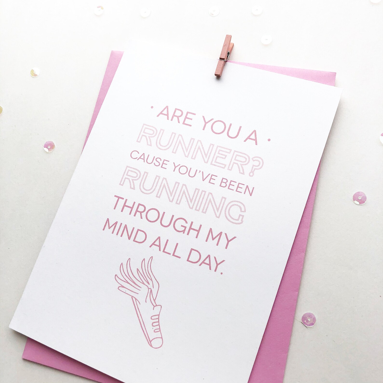 Are You a Runner Card . Valentine's Day Card . Etsy