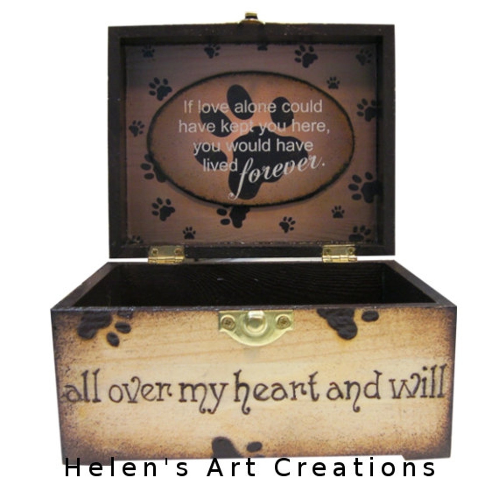 Pet Memorial Box Cat Keepsake Box Pet Urn Personalized Etsy