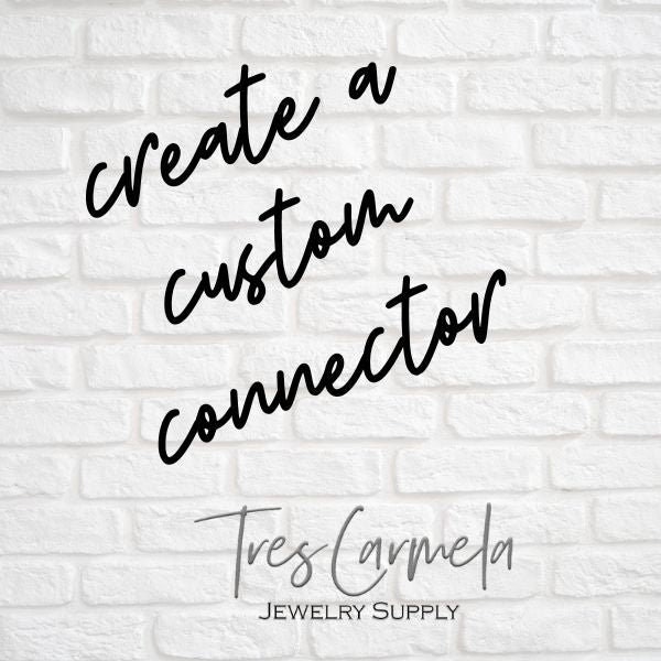 Create a custom connector -Custom mini word connector in gold filled or sterling silver, permanent jewelry personalized charm