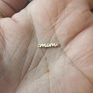 Gold Filled Mini Mom Connector Charm: Permanent Jewelry Supplies