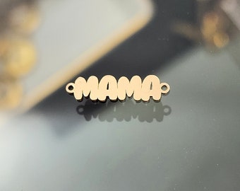 Connecteur maman bulle rempli d'or - petite breloque de 6 mm - connecteurs de mots pour bijoux permanents - fournitures, vente en gros, bijoux à l'infini en vrac