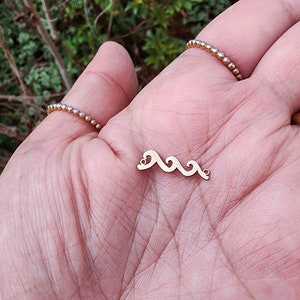 Gold Filled Wave Connector: Beach Ocean Charm, Jewelry Supply