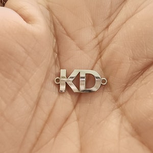 Custom 14k gold filled Initial letter connector - permanent jewelry word charm - sterling silver for making friendship bracelets, block font