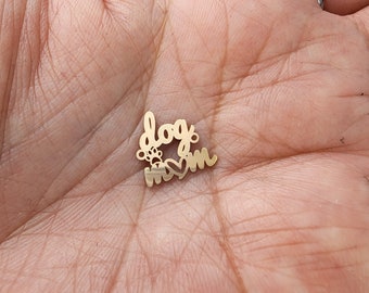 14k Gold Filled Dog Mom Charm: Permanent Jewelry Connector