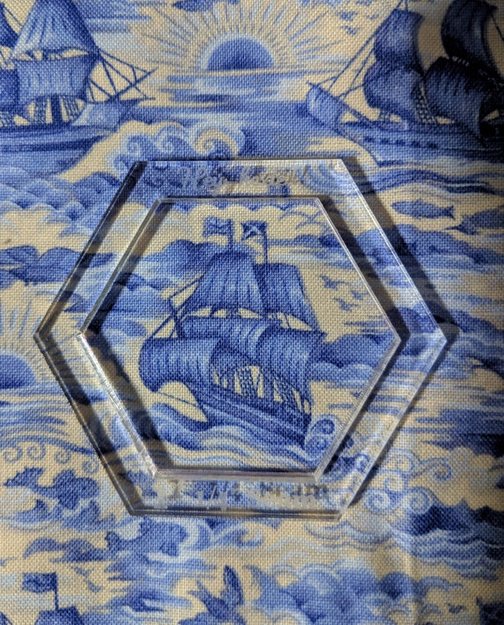 Acrylic Hexie Hexagon Open Template For English Paper Piecing Etsy