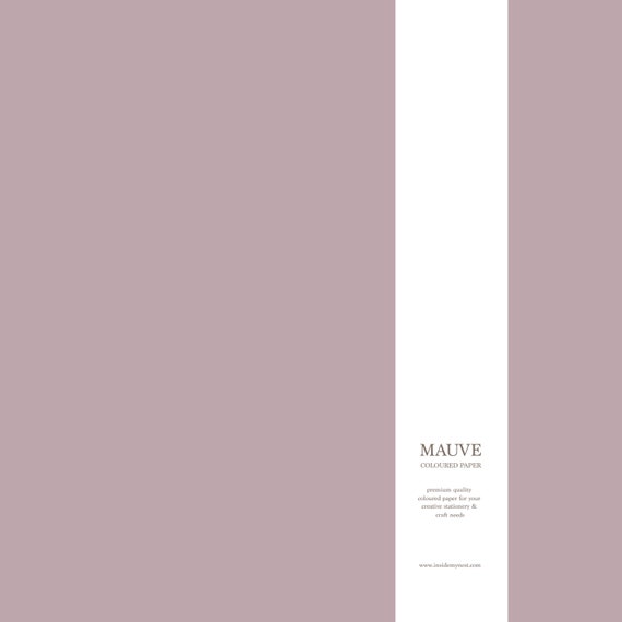 Mauve Dusty Purple Coloured Paper Card Double-sided A4-11.69x8.27
