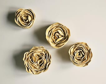 Buttercup Yellow Handmade Ceramic Flowers, Unique Hand-Sculpted Floral Art, One-of-a-Kind Decorative Flower, Gift for Flower Lovers
