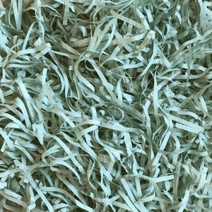 Sage Grey/Green Shredded Tissue Paper Shred Box Filler Hamper Gift Basket Eco-friendly Biodegradable Compostable Acid-free Colourfast