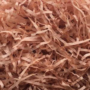 Dusty Peach Terracotta Shredded Tissue Paper Shred Box Filler Hamper Eco-friendly Biodegradable Compostable Acid-free Colourfast