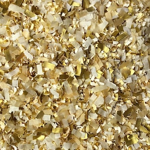 Gold Ivory Confetti Wedding Bridal Shower Biodegradable Eco Party Decorations Bulk Packs image 2