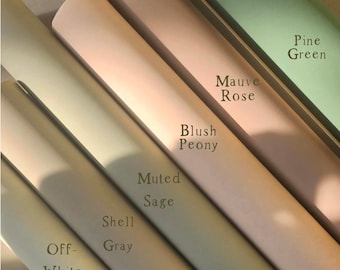 Muted Colours Wrapping Paper Roll Gift Wrap (Sage, Off-White, Blush, Mauve, Gray, Pine Green) - 6x0.5m Rolls