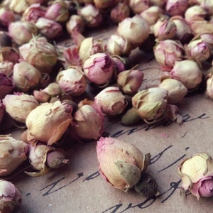 Natural Dried Rose Buds Vintage Wedding Baby Girl Table Decor Flower Girl Basket Dusty Dusky Pink Pot Pourri Dried Flowers 1 Cup image 2