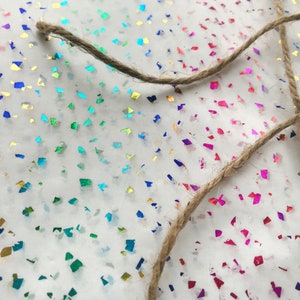Fogli di carta velina glitterata Rainbow Reflections per confezioni regalo 30x20” / 750 x 500 mm Scegli la dimensione della confezione 5 10 20 50 100 fogli