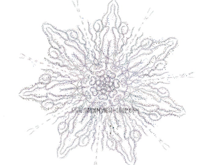 DIGITAL Snowflake Clipart Magical Snow Dust Winter Wonderland Printable Christmas Seasonal Greetings PNG 300DPI