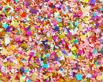 Bright Floral Confetti Mix (Biodegradable) Multicoloured Colourful Wedding Party Decorations Decor