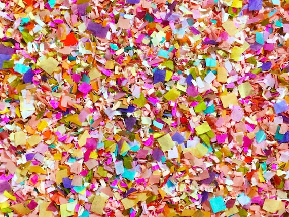Mélange de confettis floraux brillants (biodégradable) Décorations de fête  de mariage colorées multicolores Décor