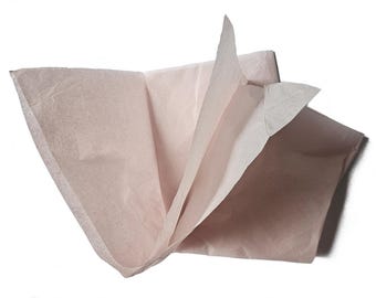 Papel de seda ecológico color cachemir ruborizado / Papel de regalo reciclado de primera calidad / Embalaje biodegradable y sostenible