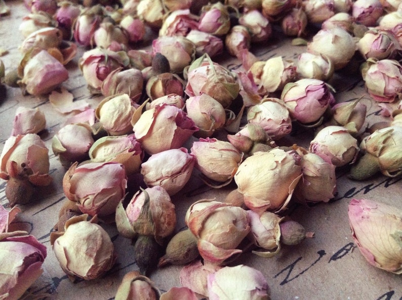 Natural Dried Rose Buds Vintage Wedding Baby Girl Table Decor Flower Girl Basket Dusty Dusky Pink Pot Pourri Dried Flowers 1 Cup image 3