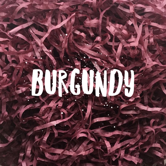 Burgundy Shredded Tissue Paper Maroon Shred Gift Box Filler Hamper  Eco-friendly Biodegradable Compostable Acid-free Colourfast 