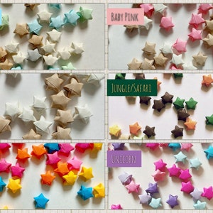 Papier fait à la main Origami étoiles Table confettis éparpillés bébé douche pépinière enfants fête décor écologique (200 étoiles)