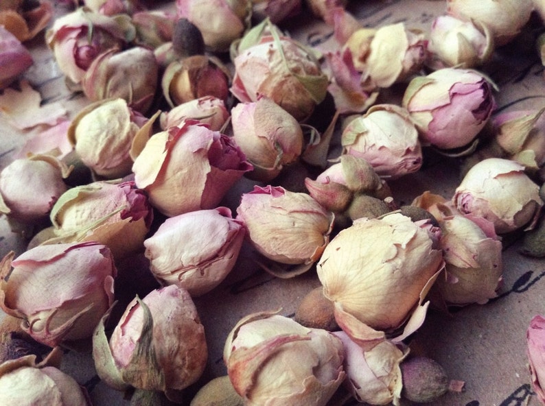 Natural Dried Rose Buds Vintage Wedding Baby Girl Table Decor Flower Girl Basket Dusty Dusky Pink Pot Pourri Dried Flowers 1 Cup image 1