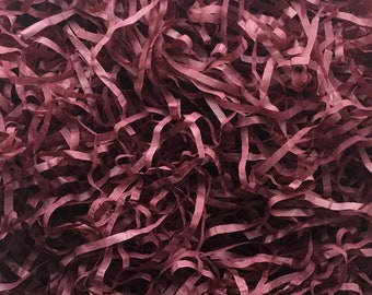 Burgundy Tissue Paper Shred: Eco-Friendly Gift Box Filler