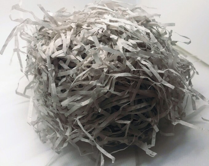 Slate Grey Shredded Tissue Paper Shred Box Filler Hamper Narrow Grass-cut
