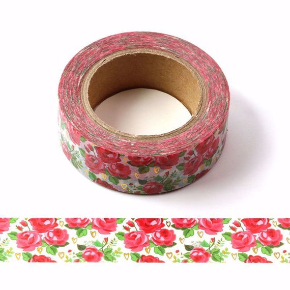 Red Flowers Floral Washi, Planner and Journaling Tapes