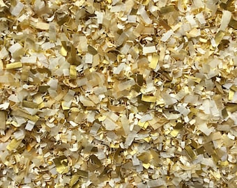 Gold Ivory Confetti Wedding Bridal Shower Biodegradable Eco Party Decorations Bulk Packs