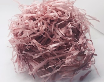 Antique Rose Shredded Tissue Paper Shred Box Filler Vintage Ash Dusky Pink Hamper Eco-Friendly Biodegradable Compostable Acid-free Colourfas