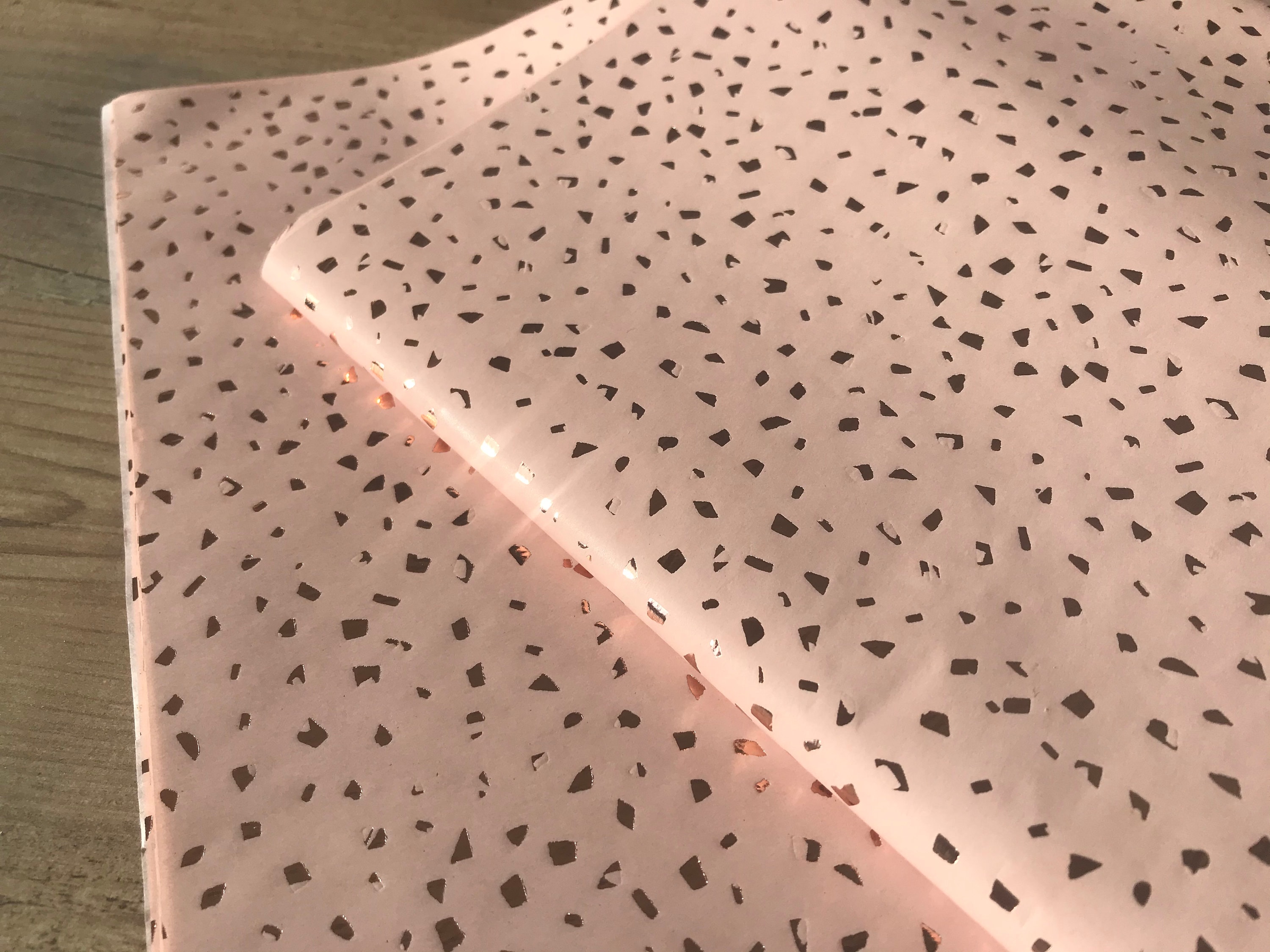Christmas Wrapping Paper Roll, Shiny Rose Gold Ornaments, Winter Holiday Gift  Wrap, Wrapping Paper Sheets Vintage Gift 5 Sheets Modern Foil 