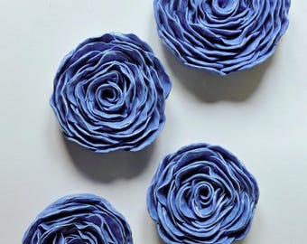 Ręcznie robione ceramiczne róże Bluebird, wyjątkowa ręcznie rzeźbiona sztuka kwiatowa, jedyne w swoim rodzaju dekoracyjne niebieskie kwiaty