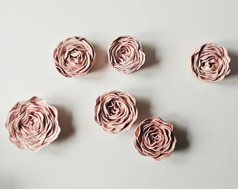 Melon Peach Handmade Ceramic Flowers, Unique Hand-Sculpted Floral Art, One-of-a-Kind Decorative Flower, Gift for Flower Lovers