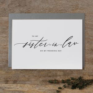 A mia cognata sulla mia biglietto del giorno del matrimonio a ...