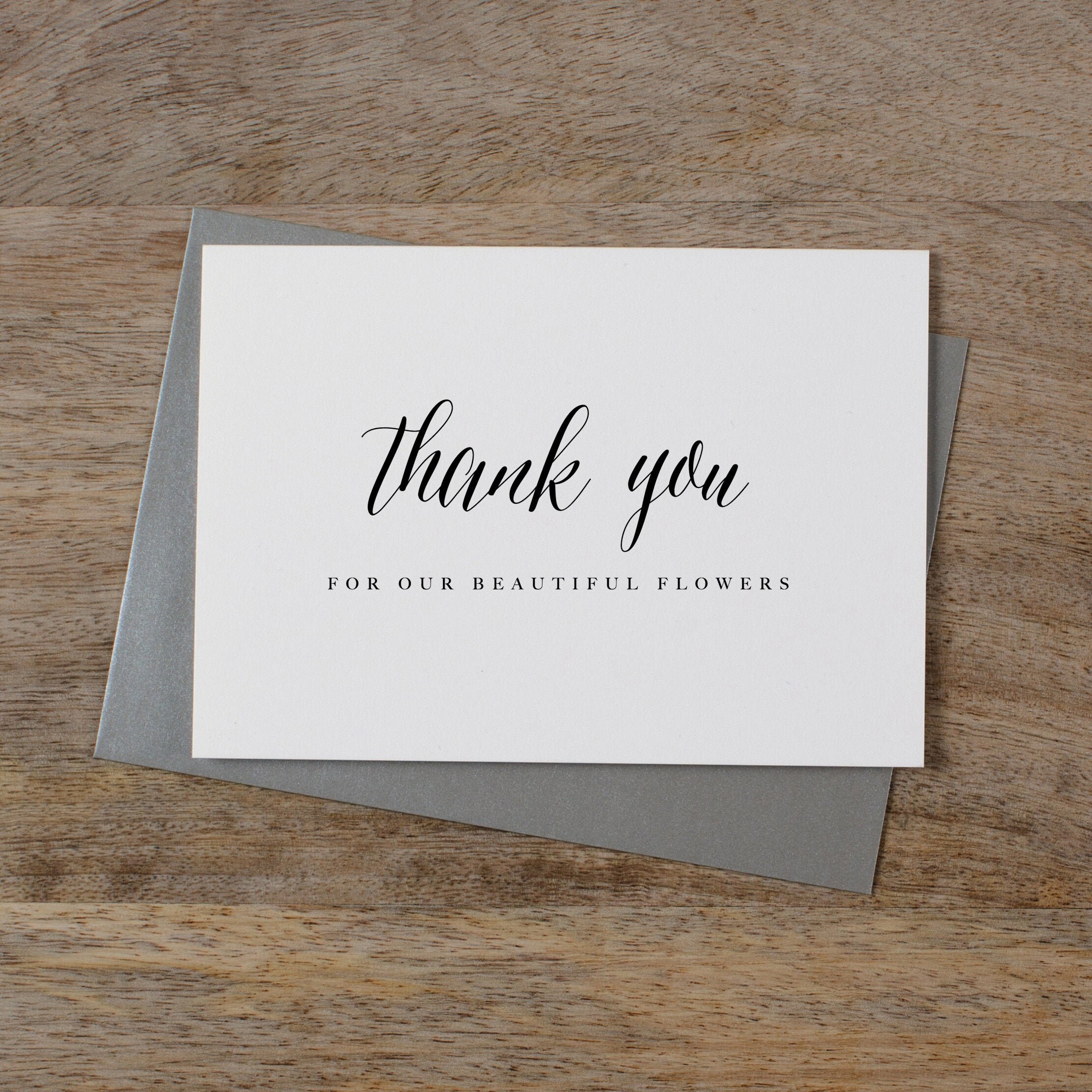 Wedding Florist Thank You Card Wedding Florist Card Card Etsy