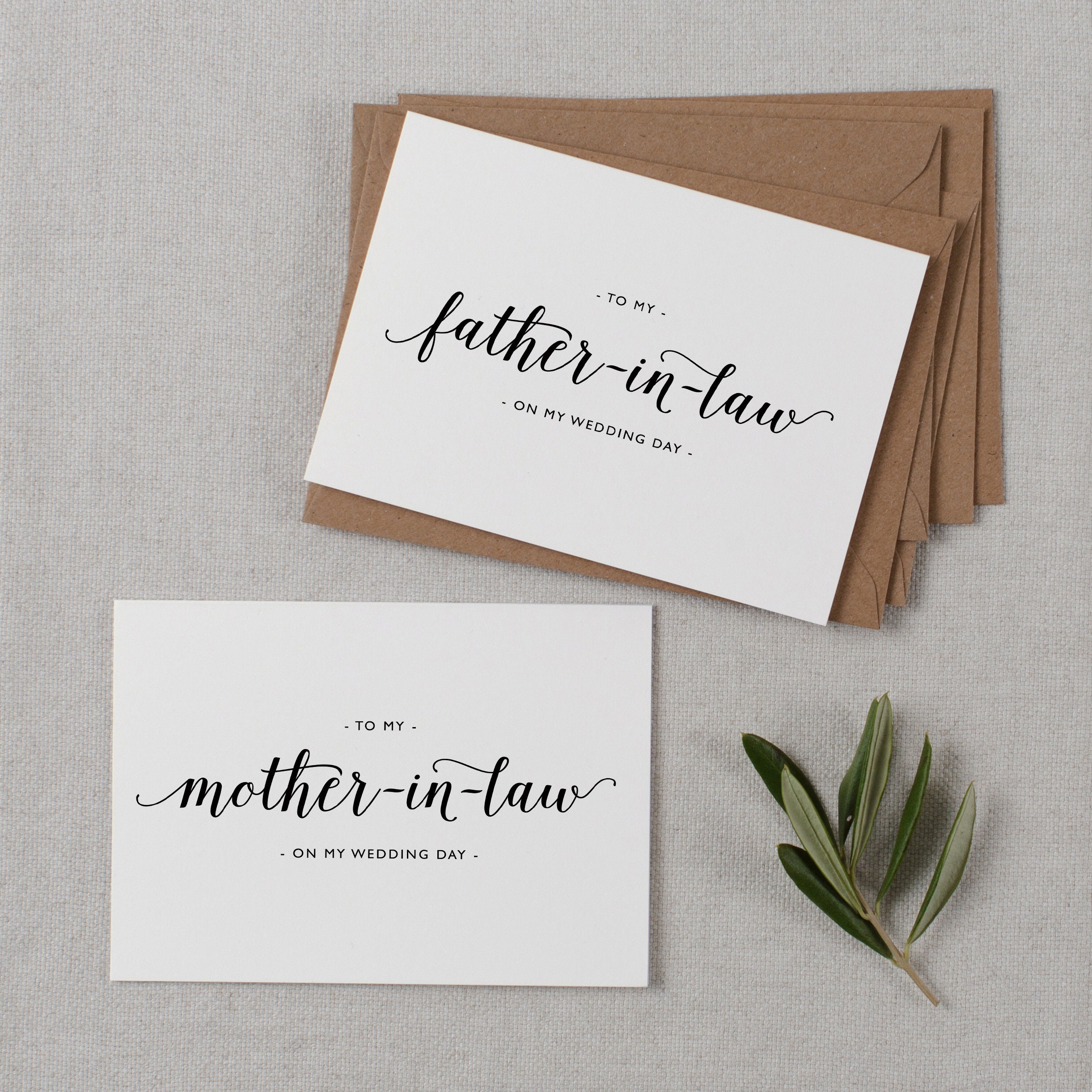 To My Mother-In-Law, To My Father-In-Law On My Wedding Day, In Laws W…