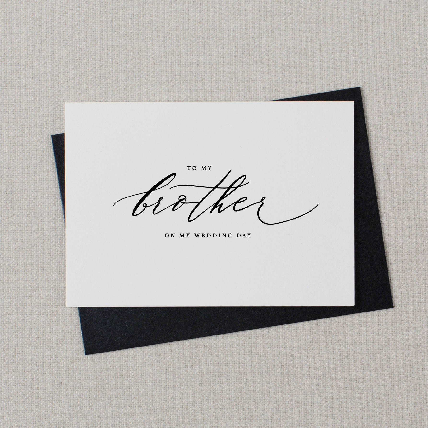 To My Brother On My Wedding Day Card - Brother Wedding Card, Wedding …