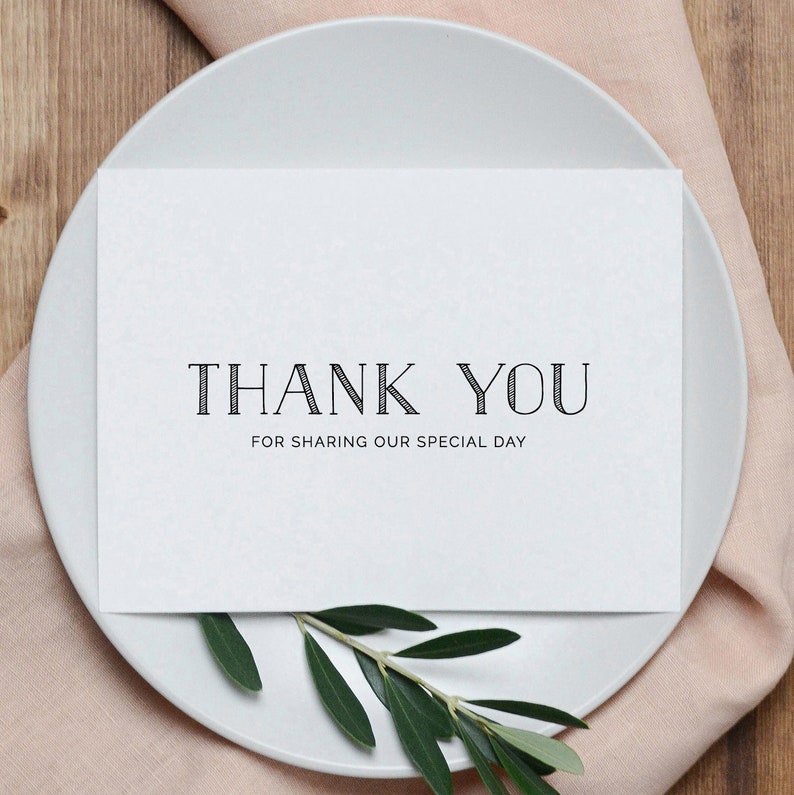 5 x Wedding Thank You Cards Wedding Thank You Cards Newlyweds Thank You Cards K5 Thank You For Sharing Our Special Day With Us