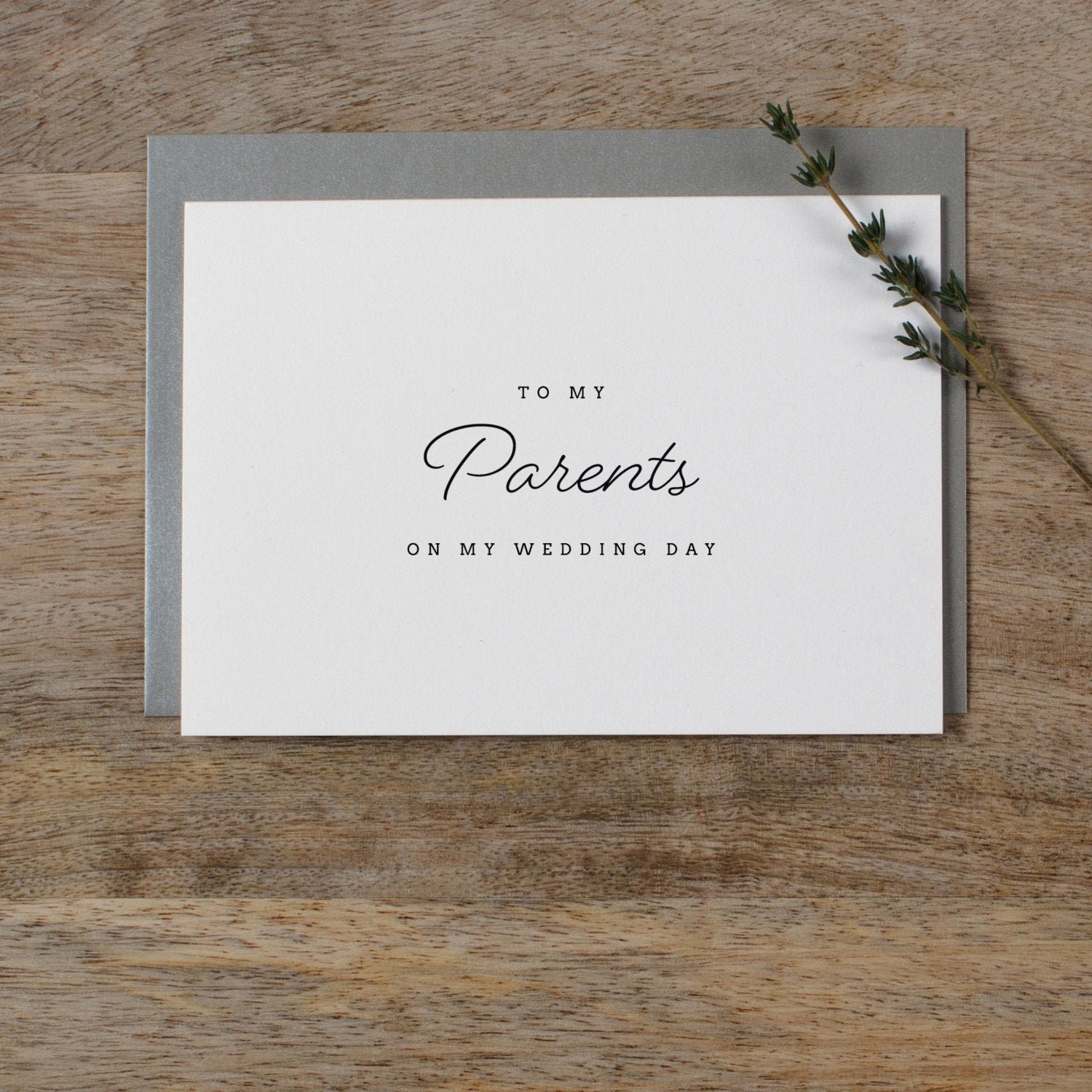 Wedding Card To My Parents, To My Parents on My Wedding Day, Thank Yo…