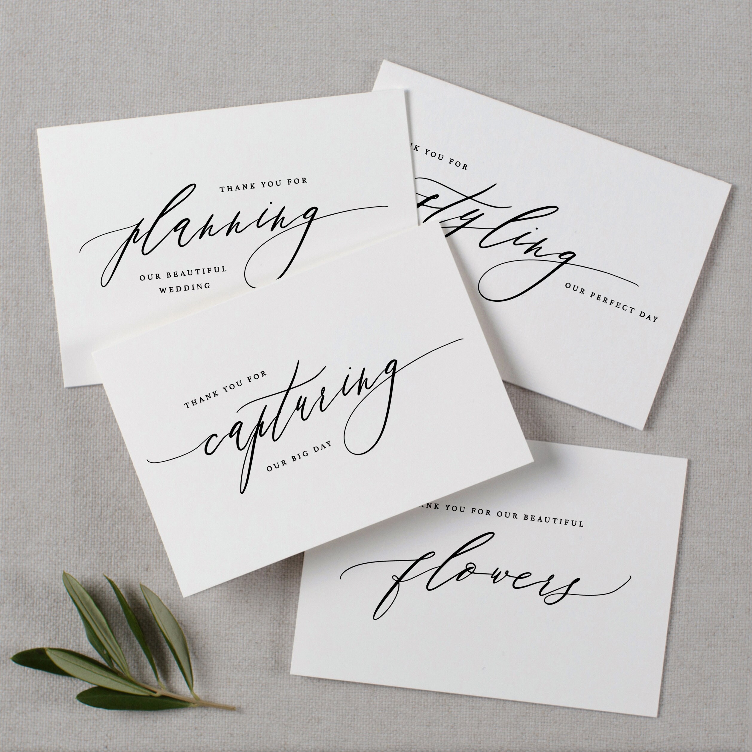 Wedding Vendor Thank You Cards - Card for Wedding Photographer, Weddi…