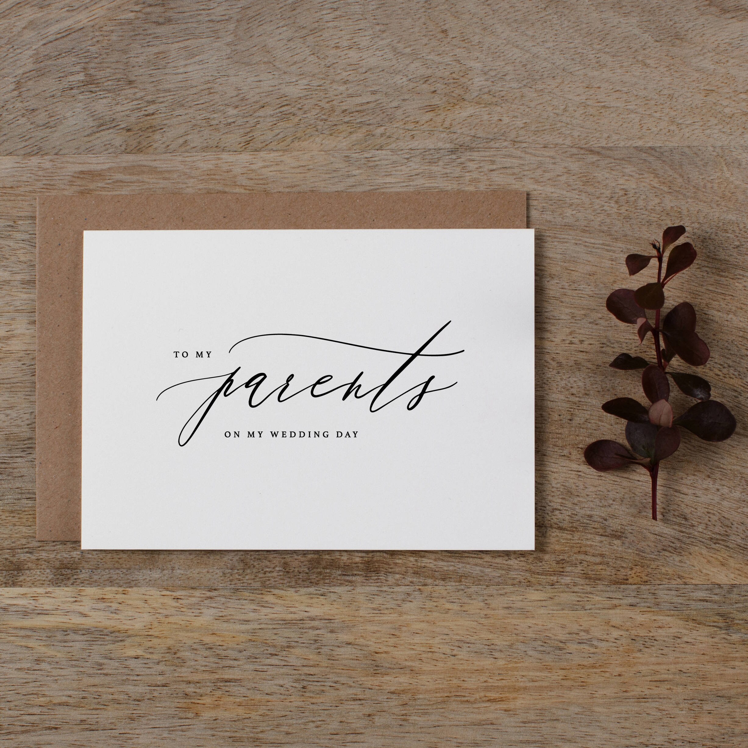Wedding Card To My Parents, To My Parents on My Wedding Day, Thank Yo…