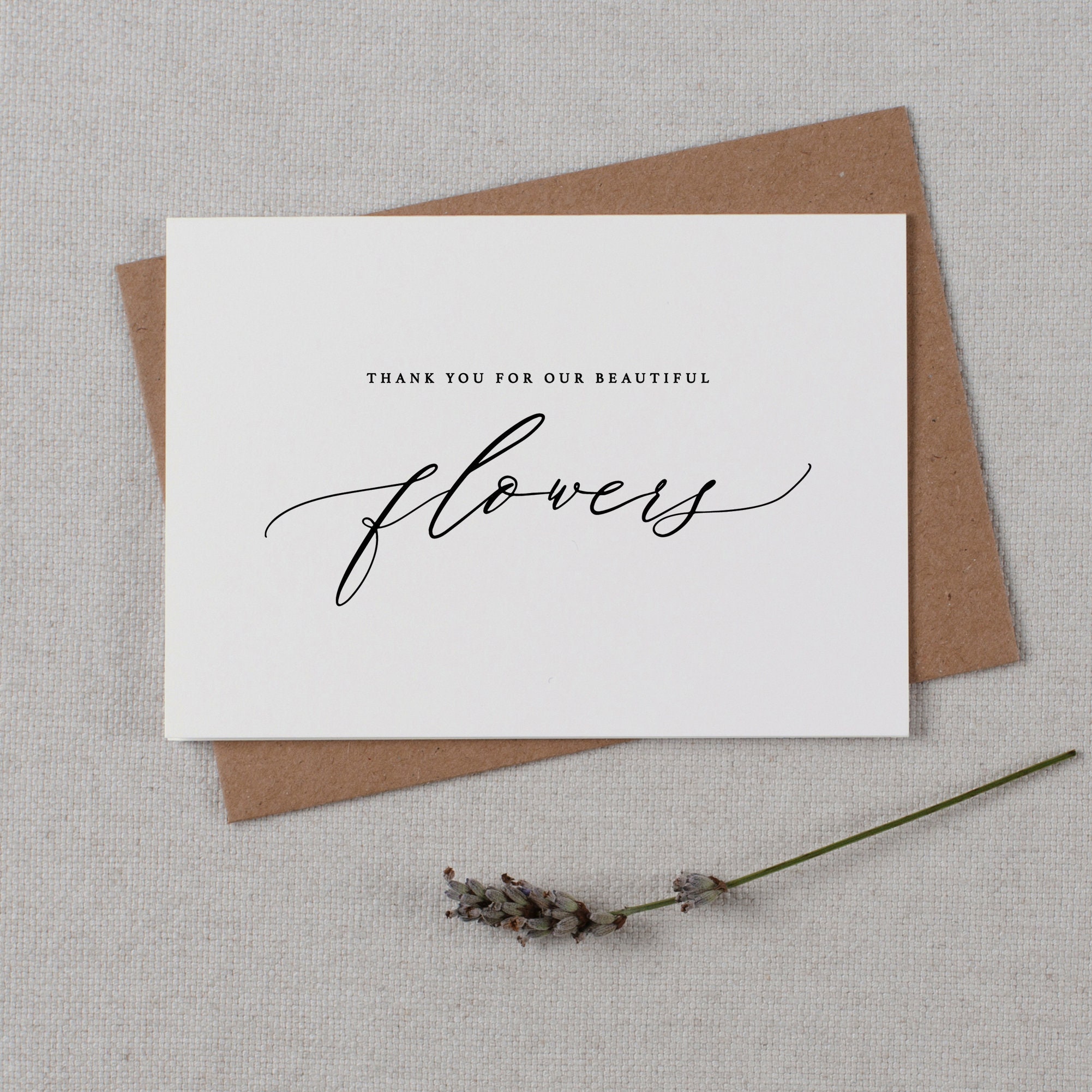 Wedding Florist Thank You Card Wedding Florist Card Card Etsy