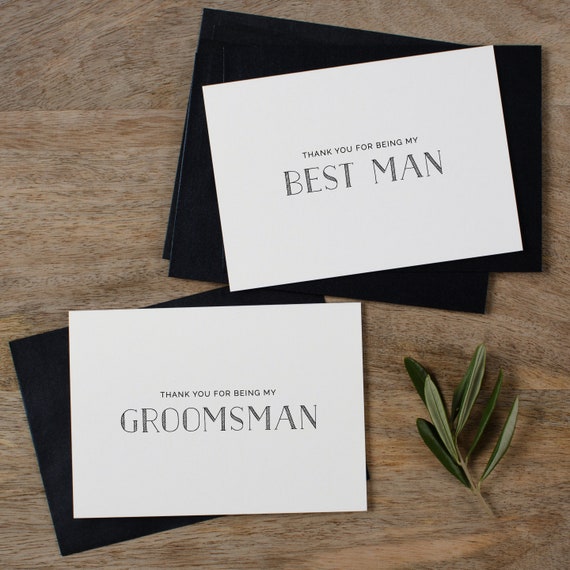 Groomsman card. Thank You for being my Best Man Usher 